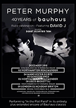 Peter Murphy & David J : Bauhuas 40th - O2 Brixton Academy, London 9.12.18